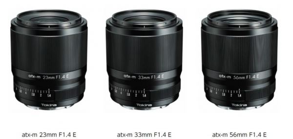 Анонсированы объективы Tokina atx-m 23mm/33mm/56mm F1.4 для Sony E